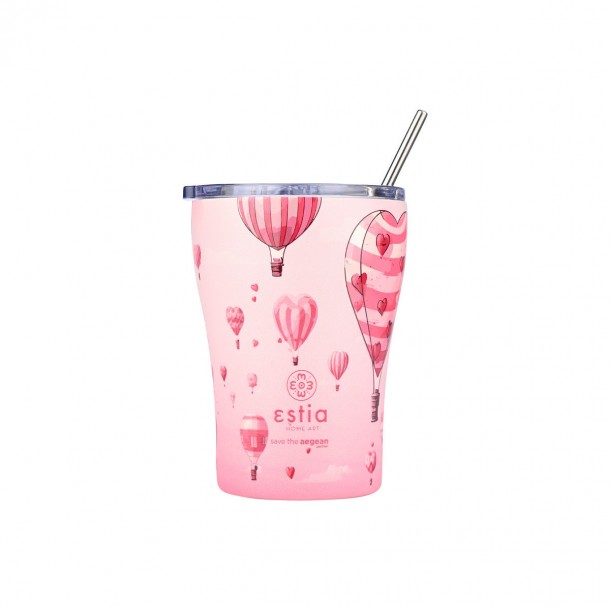 Θερμός-Ποτήρι Ανοξείδωτο Coffee Mug Love Ascend Save The Aegean Estia 350ml-9x13εκ. 01-23102