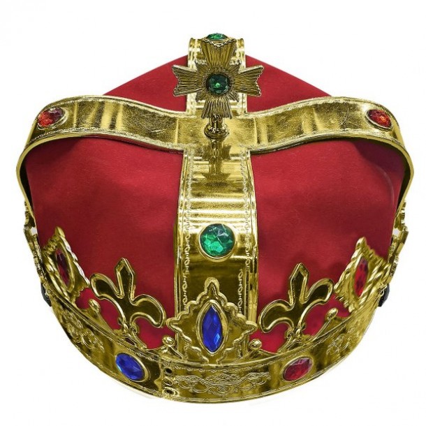 Καπέλο Βασιλιά Με Πετράδια 19x10εκ. CARNAVALista 3-2372