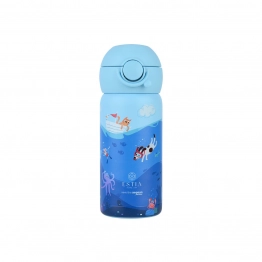 Θερμός Παιδικό Ανοξείδωτο Με Καλαμάκι Ocean Play 350ml-7x7x18εκ. Save The Aegean Estia 01-33040