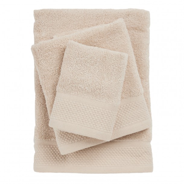 Σετ Πετσέτες 3τμχ Βαμβακερές Best 0833 Taupe Das Home