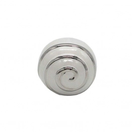 Διακοσμητική Επιτραπέζια Μπάλα Κεραμική Λευκή-Ασημί Art Et Lumiere 9,5x8,5εκ. 10808