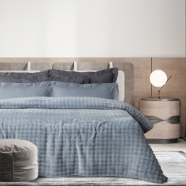 Κουβέρτα Bubble Fleece Υπέρδιπλη 220x240εκ. Blankets 1371 Light Blue Das Home