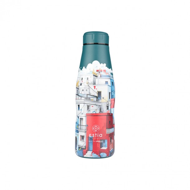 Θερμός-Μπουκάλι Ανοξείδωτο Flask Urban Mythos Save The Aegean Estia 500ml-7x7x22,3εκ. 01-22259