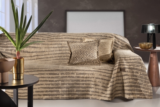 Ριχτάρι Τριθέσιος Polycotton Chenille Sydney Golden 180x300εκ. Guy Laroche
