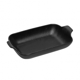 Σαγανάκι Stoneware Μαύρο Lava 25x13,8x5,5εκ. ESPIEL NOL121K2