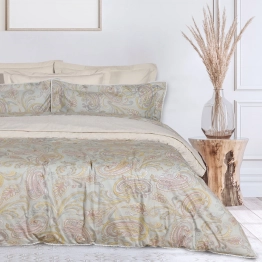 Κουβερλί Βαμβακοσατέν King 230x250εκ. Prestige 1691 Grey-Salmon Das Home