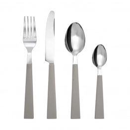 Μαχαιροπήρουνα Σετ 16τμχ Ανοξείδωτα 18/0 Με Μπεζ Λαβή Estia 01-36607