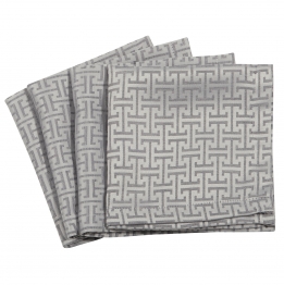 Σετ 4τμχ Πετσέτες Κουζίνας Polyester 40x40εκ. Essential 3005 Grey Greenwich Polo Club