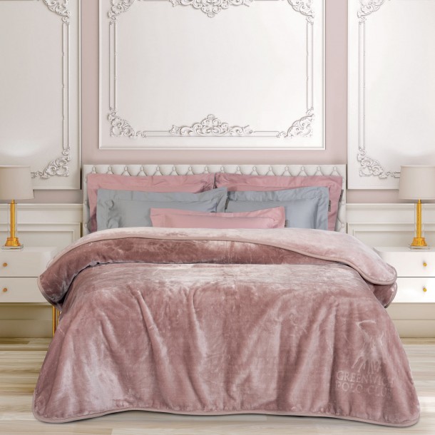 Κουβέρτα Βελουτέ Supersoft Μονή 160x240εκ. Essential 3469 Nude Greenwich Polo Club