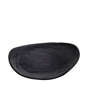 Πιάτο Φαγητού Ρηχό Μελαμίνης Black Wavy Matt ESPIEL 33x33εκ. MLB3203K24-6