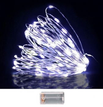 Λαμπάκια Μπαταρίας 100microLed-10.3μ. Ψυχρό Λευκό Φως Σταθερό Xmas fest 93-3486