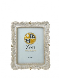 Κορνίζα Polyester Λευκή-Χρυσή 15x20εκ. Zen Collection 25.12.51506