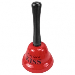 Κουδούνι Χειρός Μεταλλικό Βαλεντίνου 12x6,5εκ. Ring For A Kiss Homie 22-3082