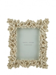 Κορνίζα Polyester Με Λουλούδια Μπεζ 15x20εκ. Zen Collection 25.50.52352