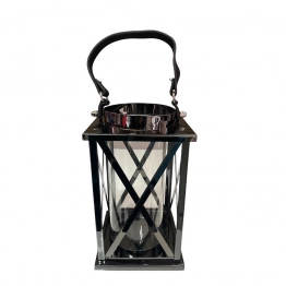 Φανάρι Μεταλλικό Ασημί ESPIEL 14x14x25,5εκ. DWAA1011