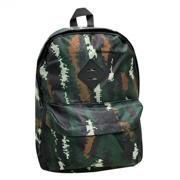 Τσάντα Πλάτης Ανατομική Army Pixels 31x13x41εκ. Justnote 50-3217