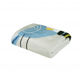 Κουβέρτα Fleece Κούνιας 110x150εκ. Baby Fun 4914 Μπλε-Γκρι-Μέντα Das Baby