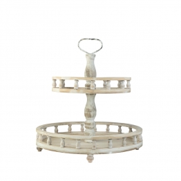 Ορντερβιέρα 2 Όροφη Ξύλινη 45x33x40εκ. Zen Collection 24.17.49784