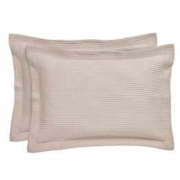 Ζεύγος Διακοσμητικές Μαξιλαροθήκες Microfiber 50x70+5εκ. Happy 9634 Taupe Das Home