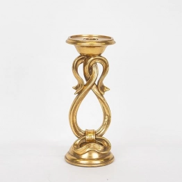 Κηροπήγιο Polyresin Χρυσό 11x11x27εκ. ESTHETI 752-26041