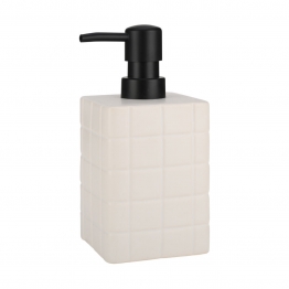 Σαπουνοθήκη Κεραμική Λευκή 450ml-7,5x7,5x15εκ. Tiles Estia 02-27728