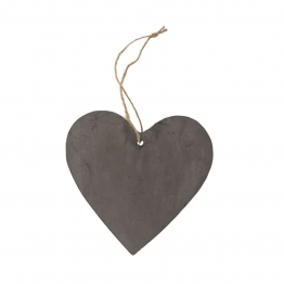 Διακοσμητική Καρδιά Κρεμαστή Ξύλινη Γκρι Art Et Lumiere 16x15εκ. 04727