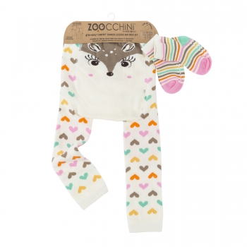Σετ Παντελόνι & Κάλτσες Grip Easy Crawler Fiona the Fawn 6-12 Μηνών Zoocchini ZOO12507 (6-12M)
