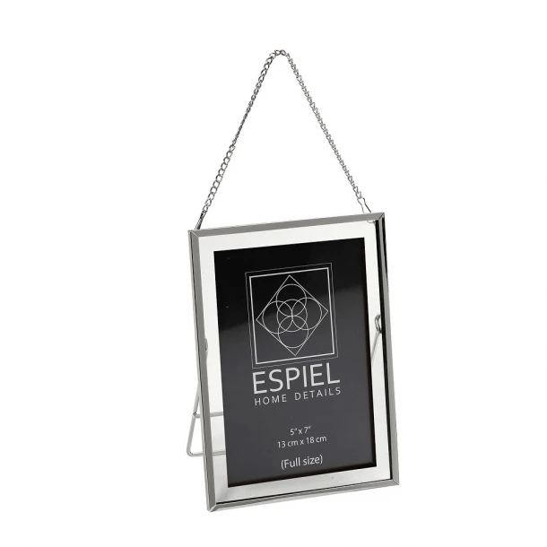 Κορνίζα Μεταλλική Ασημί ESPIEL 20x25εκ. FAM720