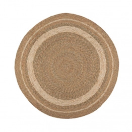 Χαλί Jute-Βαμβακερό Boho Στρογγυλό 100εκ. Καφέ-Natural iliadis 90154