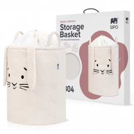 Καλάθι Πολυχρηστικό 35x45εκ/43lt Μπουκλέ Κουνελάκι Κρεμ Sipo Premium SIP-BB04