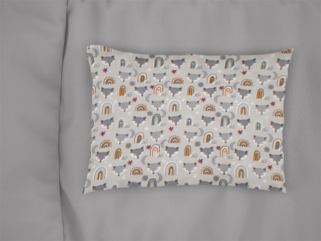 Μαξιλαροθήκη Bebe Φάκελος Βαμβακερή 35x45εκ. Fox 527 Pale Cyan DimCol