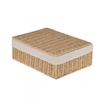 Κουτί Οργάνωσης Μπάνιου Με Καπάκι Paper Rope Botanica Estia 36x27x13εκ. 02-18733