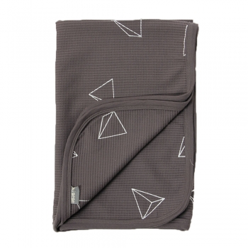 Κουβέρτα Πικέ 3D Dark Grey 75x100εκ. Minene MN22619