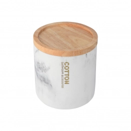 Δοχείο Για Βαμβάκι Marble 10x10x10εκ. Estia 02-21818