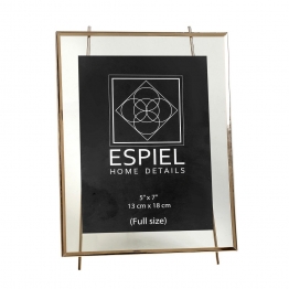 Κορνίζα Μεταλλική Χρυσή 20x1x25εκ. ESPIEL FAM503