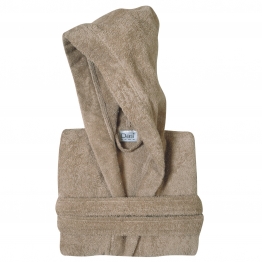 Μπουρνούζι Ενηλίκων Βαμβακερό Extra Large Casual 5901 Taupe Das Home