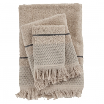 Σετ Πετσέτες 3τμχ Βαμβακερές Best 0842 Taupe Das Home