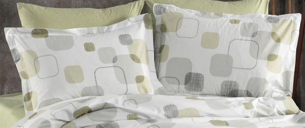 Μαξιλαροθήκη Βαμβακερή Εμπριμέ 50x70εκ. Μελίνα 708 White-Olive DimCol 33111647008