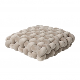 Διακοσμητικό Μαξιλάρι Βελούδινο 40x40x12εκ. Deco 2284 Μπεζ Das Home