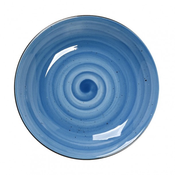 Πιάτο Σπαγγέτι Πορσελάνης Terra Blue ESPIEL 25,5x4,5εκ. TLF105K6