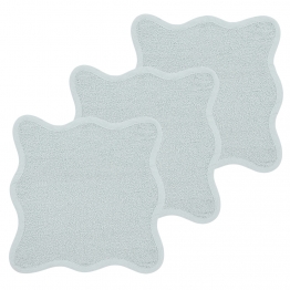 Σετ 3τμχ Λαβέτα Βαμβακερή 30x30εκ. Wavy Grey Blue Meyco MEY-167.227.71.02.M3