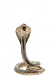 Διακοσμητική Επιτραπέζια Κόμπρα Polyester Ασημί 14,5x12,5x20,8εκ. Zen Collection 20.7.46402