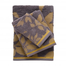 Σετ Πετσέτες 3τμχ Βαμβακερές Daily 0754 Ανθρακί-Κίτρινο Das Home