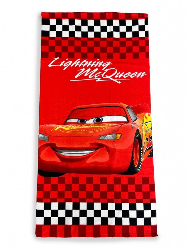Πετσέτα Θαλάσσης Παιδική Microfiber 70x140εκ. Cars 21 Red Disney DimCol