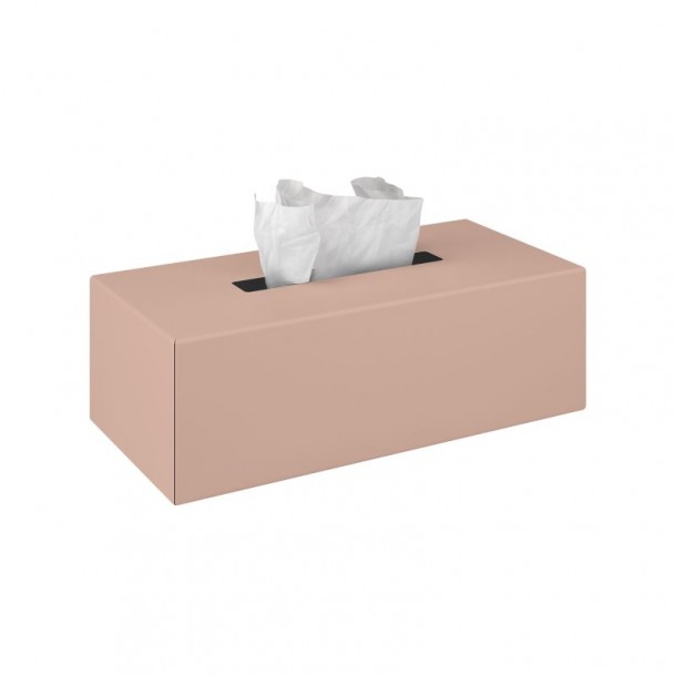 Θήκη Για Χαρτομάντηλα Ανοξείδωτη Matt Dusty Pink 25x13x7,5εκ. Pam & Co 120-304