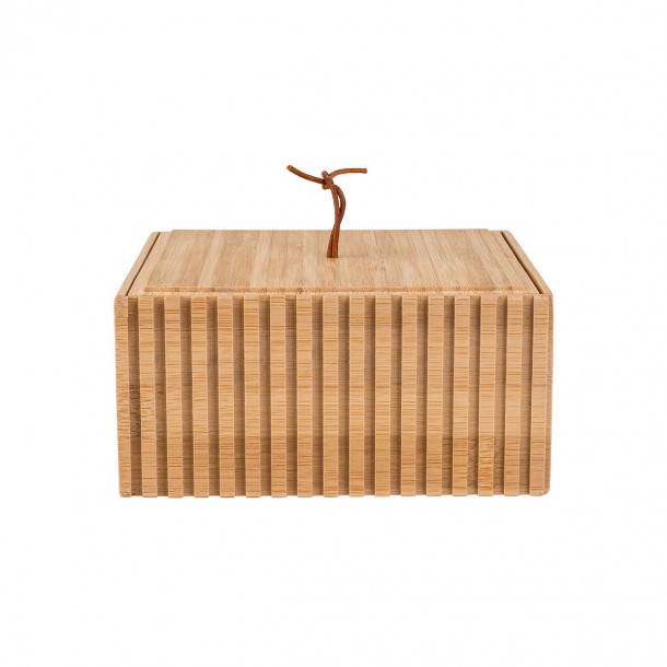 Κουτί Αποθήκευσης-Οργάνωσης Μπάνιου Bamboo Essentials Estia 15x7εκ. 02-13103