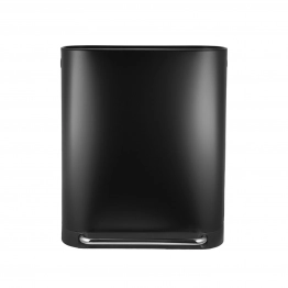 Κάδος Απορριμμάτων 2 Δοχείων Ανοξείδωτος Duoprime  Μαύρος 60lt(30lt&30lt)-57,5x37,3x68,2εκ. Estia 01-20897