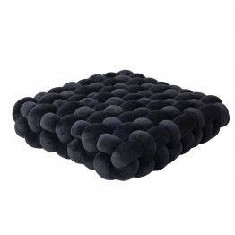 Διακοσμητικό Μαξιλάρι Βελούδινο 40x40x12εκ. Deco 2281 Μαύρο Das Home