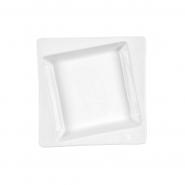 Πιάτο Φρούτου Τετράγωνο Πορσελάνης Λευκό Art Et Lumiere 21,5x17,5x4εκ. 06983