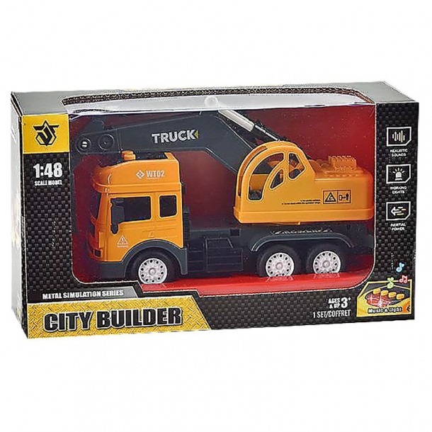 Εκσκαφέας Τριβής Die Cast Με Φως & Ήχο 27x15x10εκ. Toy Markt 70-2226